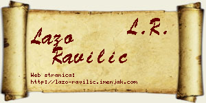 Lazo Ravilić vizit kartica